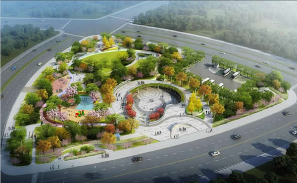 城市美化不停歇 独墅湖邻里中心南侧公园开工建设